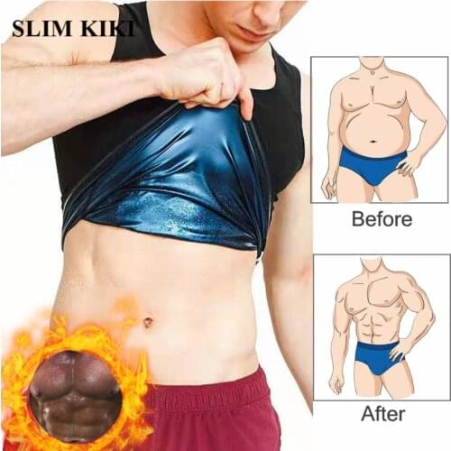 Sauna Vest for Men Waist Trainer Sweat Corset Fitness Heat Trapping Cincher Slimming underwear Body shapewear Tank top for Men