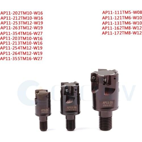 1Pcs AP11-212TM10-W16 AP11 CNC Lathe High Precision lock Tooth Milling Cutter Head + 10 Pcs APMT1135 High Quality Garbide Blade