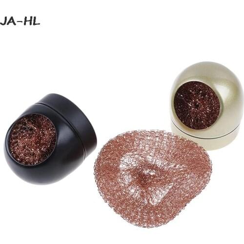 High Quality New Wire With Stand Set Welding Soldering Solder Iron Tip Cleaner Cleaning Steel 1PC