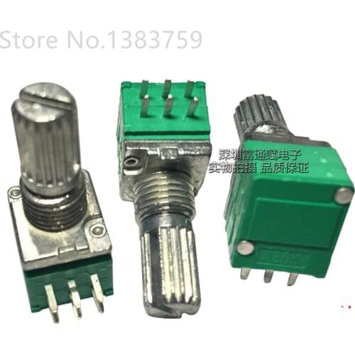 2pcs Audio amplifier Volume Interphone RD097-A50K-15MM flower shaft Precision double potentiometer