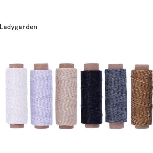 3PCS Leather Sewing Waxed Thread Awl Shoes Luggage Repair 150D 50M Leather Sewing Flat Wax Thread DIY Craft Tool Sewing Threads