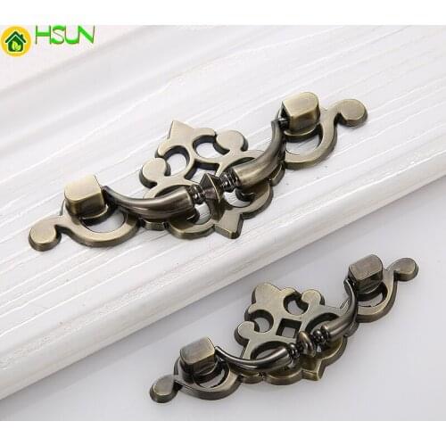 Antique chinese Zinc Alloy for furniture cabinet pull handle cupboard door knob drawer handles fireplace door handles Z-0733