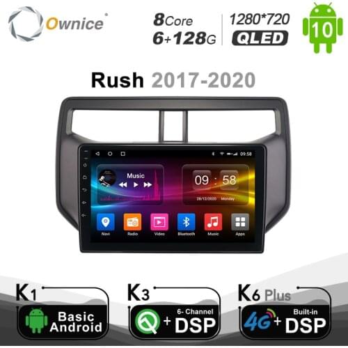 6G+128G Android 10.0 Ownice Autoradio 2 Din for Toyota Rush 2017 - 2020 Car Radio Auto GPS Multimedia DSP 1280*720 SPDIF 4G LTE