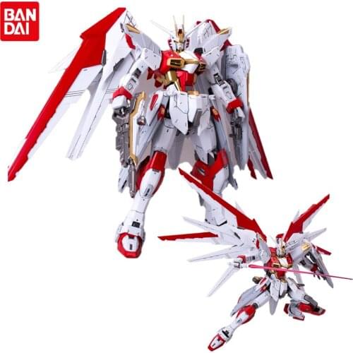 Bandai Gundam Anime Figure MG 1/100 ZAFT ZGMF-X10A FREEDOM GUNDAM 2.0 Titanium Alloy Coloring Assembly Model Action Figures Toys