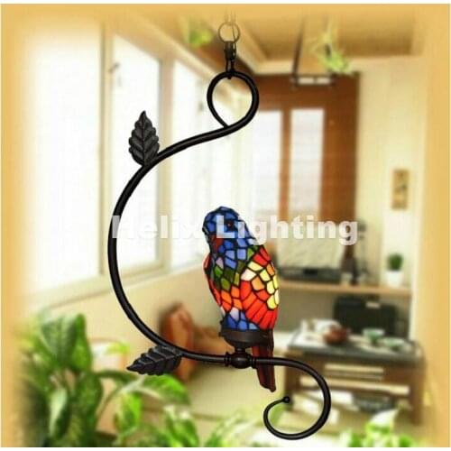 Free Shipping Single/Double Novelty Bird Pendant Child Bedroom Parrot Lamps for Balcony Home Decoration AC E27 100% Guaranteed