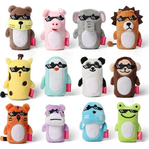 Blind Box Dog Toy Q-MONSTER Eco-friendly Fabric Squeaky Toy Fashionable Animals Interactive Chew Toy