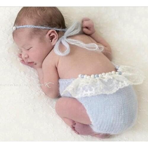 Newborn photography prop mohair pearl Clothes Photo cloth swaddle shawl wraps fotografie achtergronden for infant