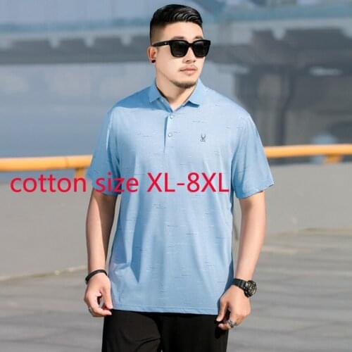 New Arrival Cotton Super Large Summer Men Fashion Casual Short Sleeve T Shirt Plus Size XL 2XL 3XL 4XL 5XL 6XL 7XL 8XL