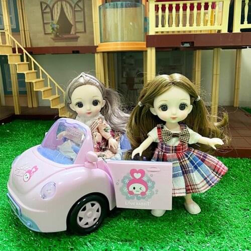 Simulation picnic car Play House Toy Convertible Sliding Car Dolls Accessories Toy Gift For Kids Girls Birthday Gifts