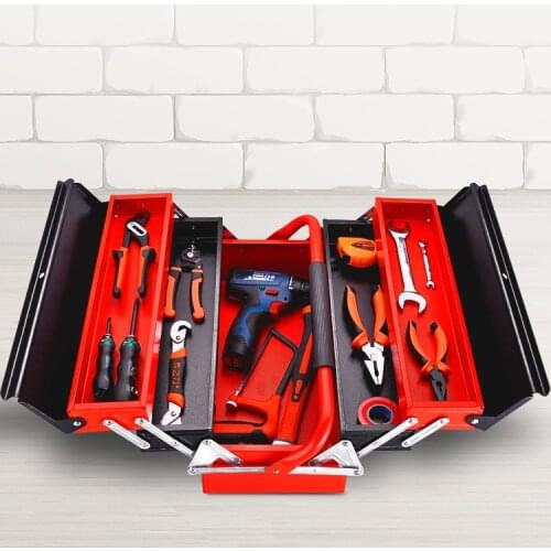 Compact Portable Tool Case Metal Household Stackable Tool Case Organiser Electrician Carpenter Caisse A Outil Home Repair DK50TB
