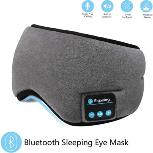 Multi-function Bluetooth 5.0 Wireless 3D Eye Sleep Mask Earphones Music Travel Call With Microphone HeadSet for Side Breathable