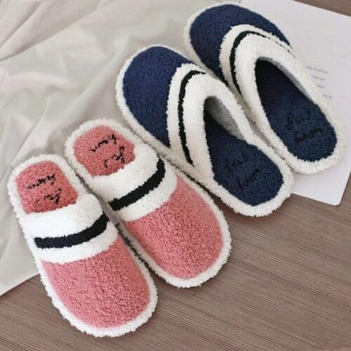 Indoors Fashion Pink Unisex Flat Slippers Basic Warm Women Slippers Shallow High Quality Ladies Slippers