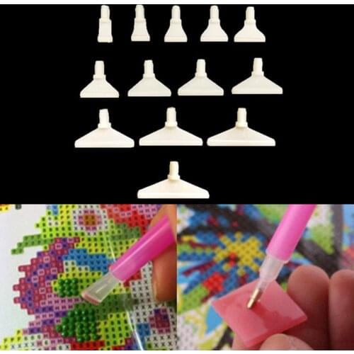 13Pcs Replacement Embroidery Point Drill Pen Heads For 5D Diamond Painting Cross Stitch Fixing Quick Tool DIY Crafts Supplies