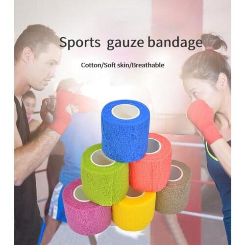 Free-winding Knee Pads Protector Elastic Sports Bandage Boxing Fitness Self-adhesive Kneepad Ankle Leg Elbow Wrist Calf Brace