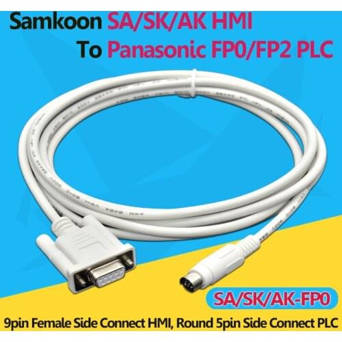 SA/SK/AK-FP0 Suitable SAMKOO Series HMI Touch Panel Connect Panasonic FP0 FP1 Series PLC Programming Cable