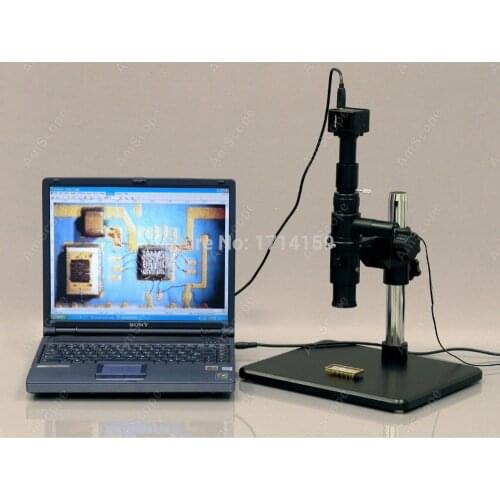 Industrial Inspection-AmScope Supplies 11X-80X Industrial Single Zoom Inspection Microscope + 3MP USB Digital Camera