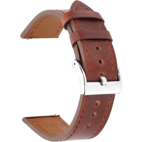 BEAFIRY Genuine Leather Watch Band 20mm 22mm Quick Release Watch Strap Watchband for huawei samsung Belt Brown Black Pink White