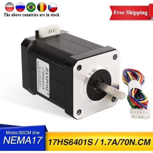 1PCS 17HS6401S motor 70.N.CM Stepper Motor 42 motor Nema 17 motor for 3D printer CNC 1.7A