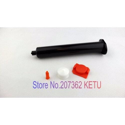 20sets/lot 55cc Black Air Dispense Syringe Barrel 4-pieces(barrel+stopper+tip cap+end cap)
