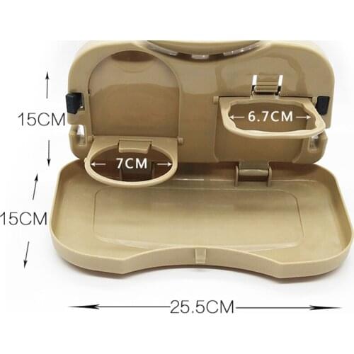 Folding Car Back Seat Table Plastic Drink Food Rack Cup Holder Tray Stand Desk TD326