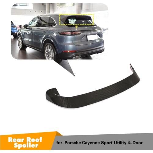 Rear Trunk Spoiler Wing For Porsche Caynne 2018 - 2020 Not for Coupe Carbon Fiber