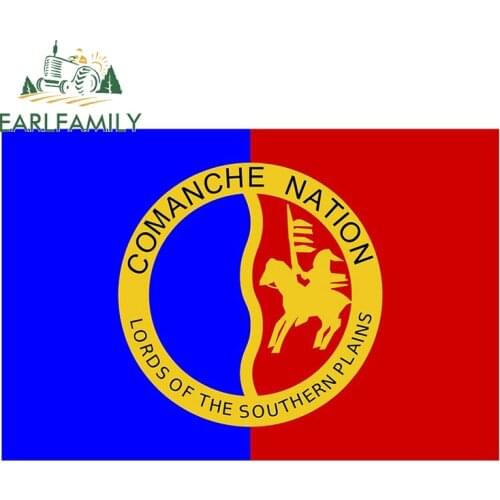 EARLFAMILY 13cm x 9cm For The Comanche Nation Flag Vinyl Car Stickers Personality Decal Waterproof Sunscreen Laptop Car Styling
