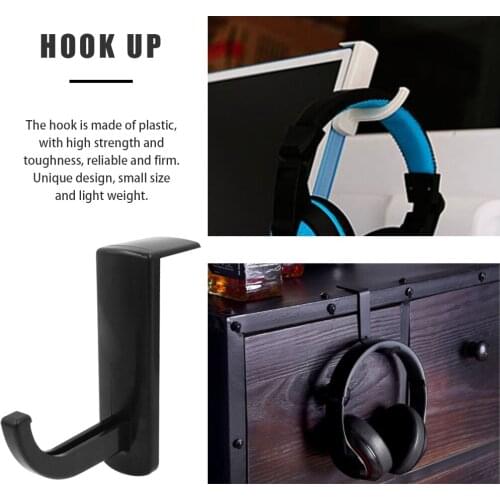 1pc earphone holder Headphone Headset Hanger Holder Hook w/ Tape Sticker for Desk PC Display Monitor headphone accessories