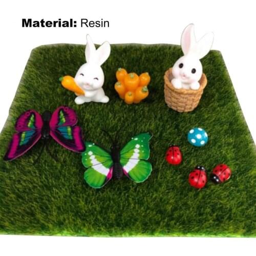 10Pcs/Set Rabbit Doll Novelty Multi-Functional Environmental Friendly Bunny Animal Figurine for Office