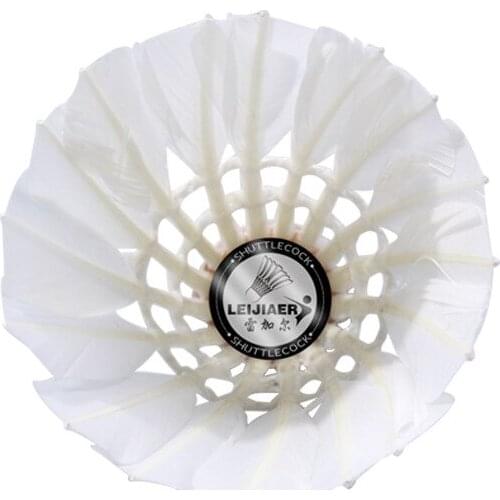 LEIJIAER Badminton Goose Feather Resistant 1002 Elementary Training Badminton Table Ciliary Curved Hair 12 Pack