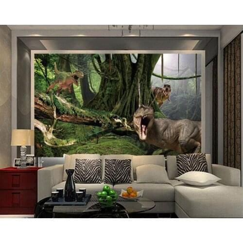 3d wallpaper custom photo mural Jurassic dinosaurs forest park painting 3d wall murals wallpaper for living room home decor