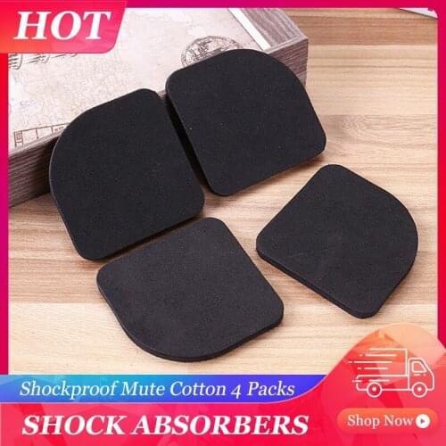 4Pcs Refrigerator Washing Machine Anti-vibration Mat Anti Slip Pad Black Floor Protectors Bathroom Accessories Furniture Pads