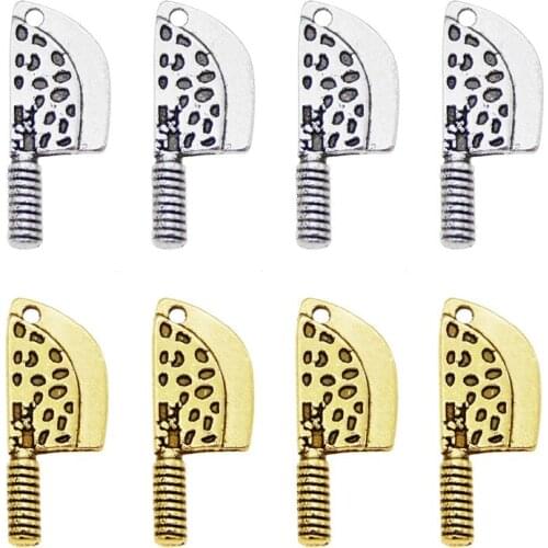 40Pcs Alloy Hot Sale Charms Knife Sword Tibetan Beads Pendant DIY Bracelet Necklace Jewelry Making Hanmdae AccessoriesColor