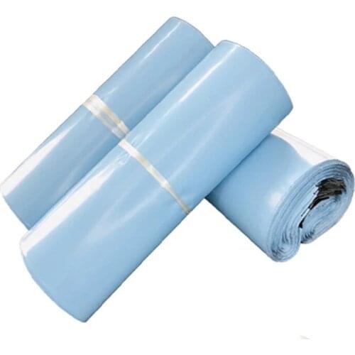 50Pcs/pack Thicken Envelope Clothes Bag PE Plastic Self Seal Mail Sacks Courier Bags Waterproof Blue Color Express Storage Bag
