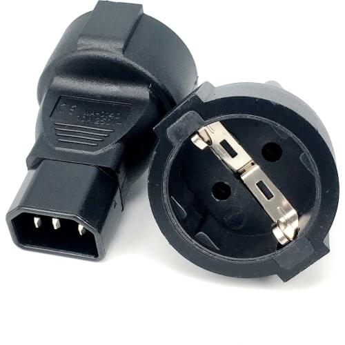 IEC320 C14 TO EU, Adaptador De Tomada de Poder IEC 320 C14 a UE Europeu,DA UE AC plug power converter UPS PDU Cabo