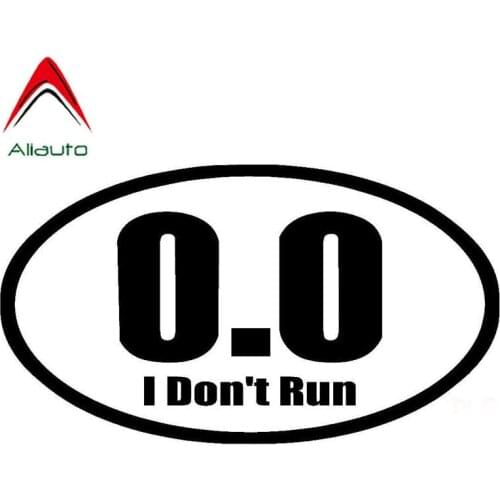 Aliauto Creative Car Sticker 0.0 I Don't Run Adhesive Vinyl Decals Motorcycle Automobile Styling Black/Silver,17cm*10cm