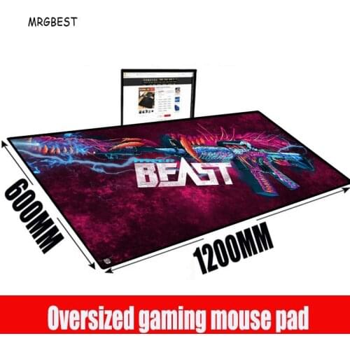 MRGBEST Large Gaming Beast Mouse Pad Gamer Office Desk Mat Big Computer Mouse Mat Game Keyboard Pad XXL Customize All Sizes