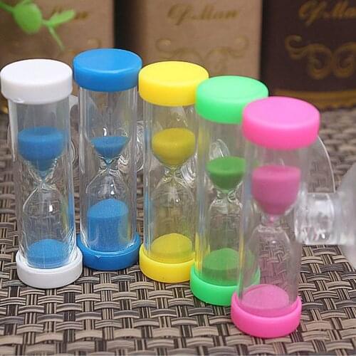 2/3 minutes Clocks Mini Hourglass Children Sand Teeth brushing Timer With Suction Cup Lead-free Creative small gifts Home Decor