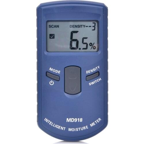Digital Wood Moisture Meter Intelligent Wood Humidity Meter Damp Detector Tester Paper Inductive Moisture Analyzer MD918 4~80