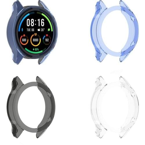 For Mi watch color sport Smart Bracelet TPU Frame Protective Case For xiaomi Color Sport Watch Cover PMMA Screen Protector Film