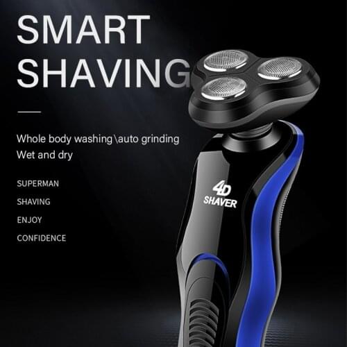 USB Electric Shavers Shaving Machine 4 in 1 Beard Razors 4D 3 Blades Beard Nose Hair Trimmer Clipper Rechargeable for Mens Face