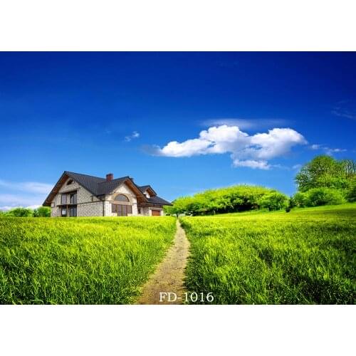 Blue sky and white clouds Cabin house village community sunshine natural scenery photography studio background new life photo