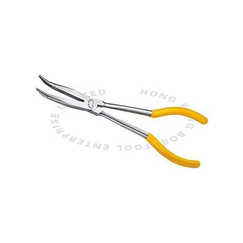 Bosi Tool 400mm 16-Inch 45 Bent Nose Plier with Yellow Plastic Handle