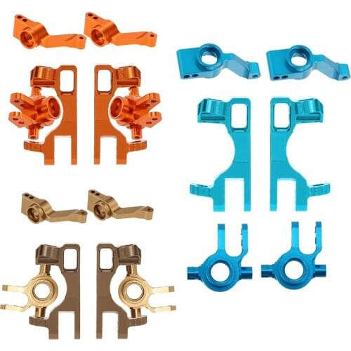 Front Rear Steering Hub Carrier Set for RC 1:10 Traxxas Slash 4x4