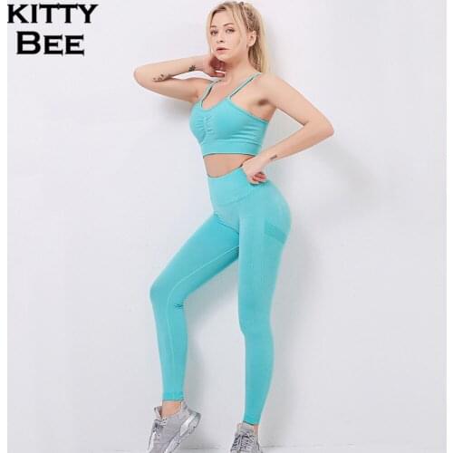 2 Piece Seamless Yoga Set Women Fitness Clothing Sports Bras Leggings Women Gym Set Workout Clothes For Women Sport Set Outfit