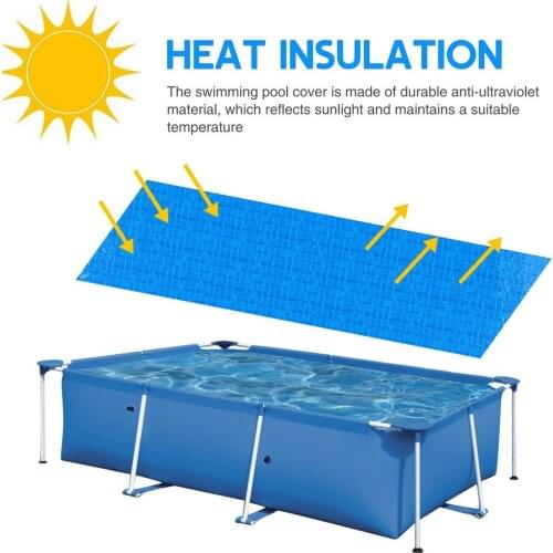 2.4/3/3.6/4.5m Swimming Pool Cover Blue Cloth Round Mat Family Garden Rainproof Dust Cover UV Resistant Cover Pool Accessories