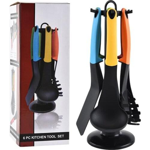 Kitchen nylon kitchenware 6-Piece non stick pot cooking shovel spoon set kitchenware set kitchen tools