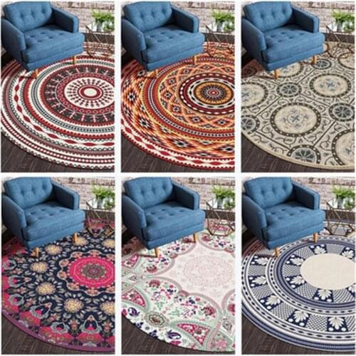 Morocco Round Carpets For Home Living Room Bathroom Area Rugs Persian Rugs For Bedroom Turkey Anti-Skid Kids Room Floor Carpet