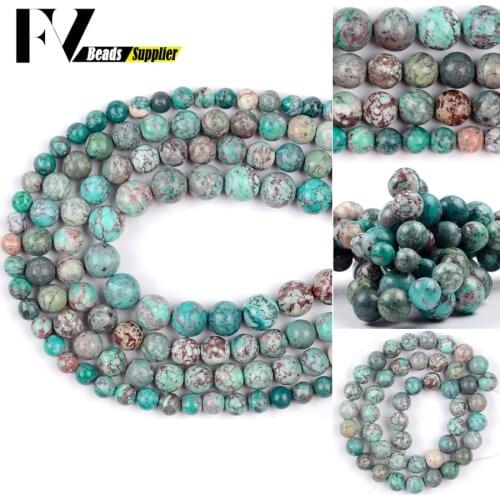 Natural Stone Lake Blue Imperial Turquoises Beads Round Spacer Beads For Jewelry Making Diy Bracelet Charms Accessories 6/8/10mm