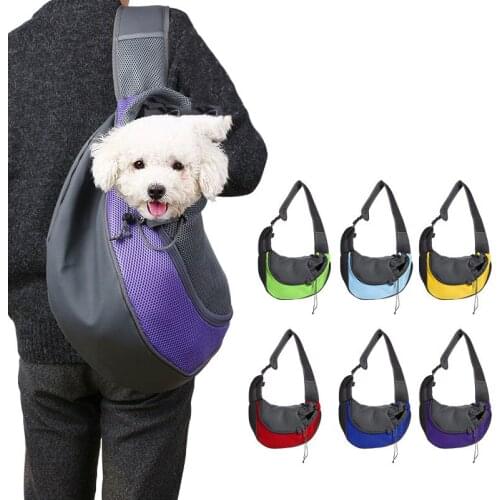 Oxford Single Shoulder Bag Pet Dog Carrier Handbag Pouch Mesh Sling Mesh Comfort Travel Tote Shoulder Bag Outdoor Travel