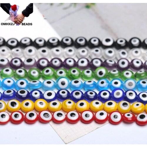 OMH Wholesale JD250 8mm Natural Jewelry DIY Making Bracelet Necklace Natural AAA Glaze Eye Loose Spacer Round String Beads